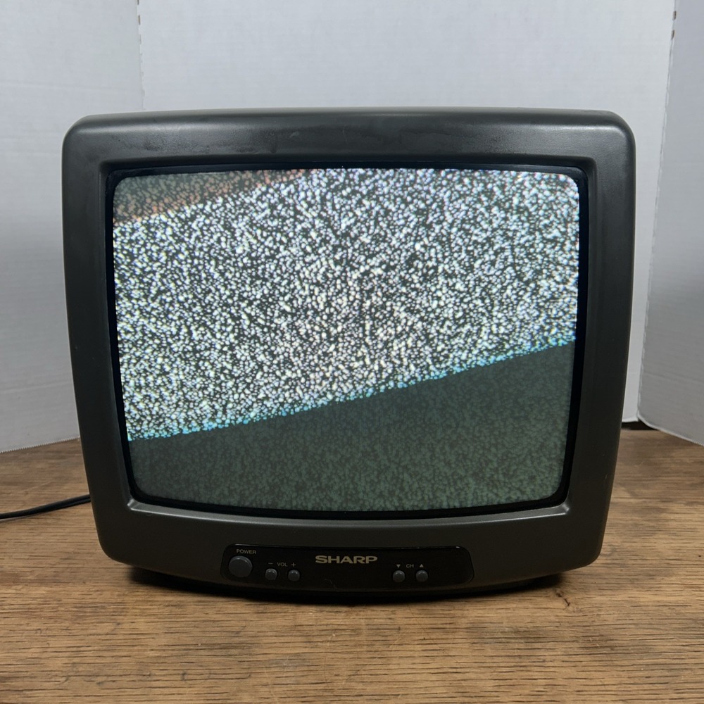 VTG SHARP 13" Color Television Model 13F-M50 Retro Gaming TV 1994 No Remote
